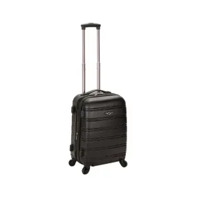 Rockland Melbourne Hardside Expandable Spinner Wheel Luggage, Black, Carry-On 20-Inch
