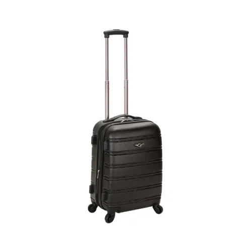 Rockland Melbourne Hardside Expandable Spinner Wheel Luggage, Black, Carry-On 20-Inch